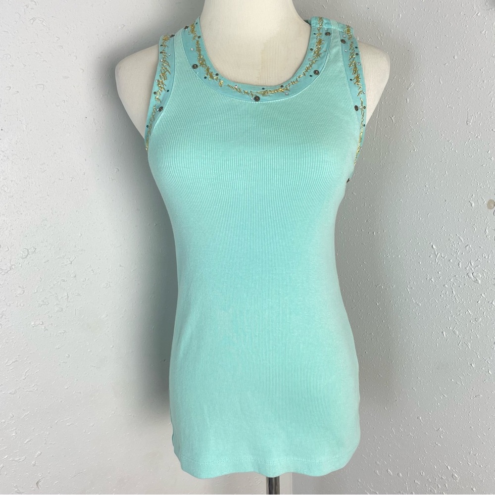 LeROK Embellished Tank Top Medium